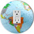 Rikki Knight RND-GFISINGLE-181 the Globe Ball Round Single GFI Light Switch Plate