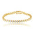 14K Yellow Gold Plated Solid 925 Sterling Silver 2mm Round Cut Bezel Set Cubic Zirconia 7" Tennis Bracelet For Women