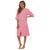 Fashion Junction Ladies/Womens 100% Cotton Terry Towelling Zip Front Dressing Gown/Bathrobe/Housecoat (Pink, Medium)