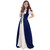 Abaowedding Renaissance Dress Women Medieval Dress Renaissance Pirate Costume Irish Dress Ren Faire Costume, Navy Blue S/M