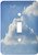 3dRose LSP_78826_1"Clouds On Blue Sky Single Toggle Switch