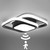 EIDEARAY Motion Sensor LED Ceiling Light Indoor, 36W Cool White Mount Motion Activated Light Fixture Modern Flush Mount Ceiling lamp for Closet Laundry Bathroom Hallway Stair Porch Basement. (Square)