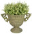 Esschert Design AM67 Round Aged Metal Urn, Small, Green
