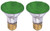 Bulbrite H50PAR20G 120V 50W PAR20 Halogen Light, Green - 2 Pack