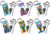 FootWhere Columbus, OH Souvenir Keychains. 6 Piece Set. Made in USA