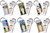 FootWhere St. Augustine, FL Souvenir Keychain. 6 Piece Set. Made in USA