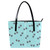 RODAILYCAY Leather Handbag for Women Large Capacity Top Handle Satchel Bucket Purses Shoulder Bag Blue Dog Cat Paw Print