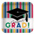 Creative Converting Paper Art 8 Count Square Dinner Plates, Graduation Stripes