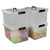 Begale 17.5 Quart Plastic Large Storage Container, Clear Latch Bin with Handle and Lid, 4-Pack