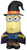 Gemmy 3.5' Airblown Inflatable Minion Kevin as Witch Universal