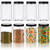 meekoo 8 Pieces Large Clear Plastic Jars with Lids 70 oz Empty Storage Containers Hexagon Wide Opening Airtight Plastic Canisters with Lids for Kitchen Dry Food, Snacks, Flour, Sugar, Dog Food, Spice