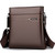 PAHVRION Men's Leather Shoulder Bag, Men Purse Messenger Bag Business Shoulder Bag Crossbody briefcase Bag (Brown)