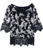 Alfani Womens Crochet Off The Shoulder Blouse, Blue, Large