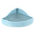 VILLCASE Large Rabbit Litter Box, Pet Ceramic Toilet Small Animal Litter Cage Potty Trainer Corner Box Bigger Pets Pan Fanshaped for Adult Guinea Pigs/Chinchilla/Ferret/Galesaur/Bunny (Blue)