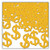 Fanci-Fetti $ Silhouettes (gold) Party Accessory  (1 count) (1 Oz/Pkg)