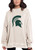 chicka-d NCAA Michigan State Spartans Womens Campus Pullover, Oatmeal, Large (449_TC_PL)