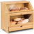 HOMEKOKO Large Bamboo Two-layer Bread Box With Drawer, Double Layers Large Bread Box for Kitchen Counter, Wooden Large Capacity Bamboo Bread Food Storage Bin (NATURAL)