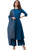 Janasya Women's Blue Cotton Kurta with Palazzo and Dupatta