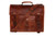 13" Brown small Leather messenger bag shoulder bag cross body vintage messenger bag for women & men satchel man purse compatible with Ipad & Macbook