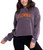 chicka-d NCAA Clemson Tigers Womens Burnout Cropped Hoodie, Grape, Small