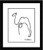 Buyartforless Framed The Camel Drawing by Pablo Picasso 14x11 Art Print Poster Double Mat,Black/White