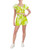 BCBGeneration Women's High Smocked Waist Relaxed Short, Abstract Swirl, Large