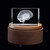 3D Human Brain Anatomical Model Paperweight(Laser Etched) in Crystal Glass Cube Science Gift (Included LED Base)