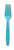 Creative Converting Touch of Color Premium 24 Count Plastic Forks, Bermuda Blue