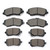 Ceramic Brakes Pads Set Compatible With 2008-2012 Dodge Grand Caravan,2009-2013 Dodge Journey,2008-2012 Chrysler, 2009-2012 Volkswagen Routan,2012 Ram C/V