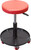 WOLF Heavy Duty Rolling Pneumatic Creeper Garage/Shop Seat: Padded Adjustable Mechanic Stool with Tool Tray Storage, Red,WFTRHL6201U