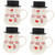 NOLITOY 4pcs christmas cup tea mug with lid camping coffee mugs ceramic containers with lids holiday coffee mug cute christmas mug with lid ceramic juice cup snowman cup multi-use mug milk