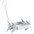 DorBuphan Boat Anchor 13LBS, Hot-Dipped Galvanized Folding Anchor, Boat Slide Cube Anchor (Box Style) Suitable for Boats up to 24'
