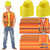 Hicarer 48 Pieces Construction Party Supplies for Kids 24 Construction Vest and 24 Construction Hats Construction Party Dressing up for Construction Birthday Party Halloween Decorations