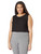 Calvin Klein Women's Plus Size Pleat Neck Cami, Black, 2X