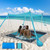Beach Canopy Tent Sun Shade with Beach Blanket, Beach Tent Sun Shelter 11x11 FT with UPF 50+ UV Protection, Beach Sun Shade for Beach, Camping, Backyard and Picnics