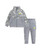 Nike Boy`s Therma Dri Fit Jacket & Pants 2 Piece Set (Light Grey(76H109-G6U)/Volt, 7)