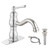Polish Chrome Bathroom Sink Faucet 1 Hole Lavatory Vanity Basin Mixer Tap Deck Mount Include Pop Up Drain with Overflow Commercial Single Handle Bathroom Sink Faucet One Hole Bathroom Faucet