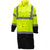 RK Class 3 Rainwear Reflective Hi-Viz Black Bottom Long Rain Coat RC-CLA3-LM22 (Medium, Lime)
