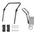 Folding Wagon Spare Parts Conversion,Wagon Folding Push Handle for Camping Wagon,Trolley Handle Accessories Suitable for Half-Folded Wagon with Square Metal Frame(Excluding Wagon) Black