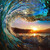Sunset Ocean Waves - 1500 Piece Wooden Puzzle - Makes a Great Gift