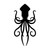 Bargain Max Decals Squid Silhouette Decal Notebook Car Laptop 5.5" (Black)