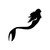 Bargain Max Decals Mermaid Silhouette Decal Notebook Car Laptop 5.5" (Black)