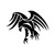 Bargain Max Decals Flying Tribal Eagle Decal Notebook Car Laptop 5.5" (Black)