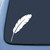 Bargain Max Decals Feather Silhouette Sticker Decal Notebook Car Laptop 5.5" (White)