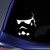 Bargain Max Decals Trooper Helmet Outline Sticker Decal Notebook Car Laptop 5.5" (White)