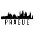 Bargain Max Decals Prague City Outline Decal Notebook Car Laptop 5.5" (Black)