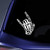 Bargain Max Decals Rock On Skeleton Hand Sticker Decal Notebook Car Laptop 5.5" (White)