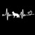 DAI/VDC | (WHITE) German Shepherd Heartbeat Heart Logo Vinyl Car/Laptop/Window/Wall Decal