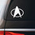 ST Starfleet Emblem Sticker Decal Notebook Car Laptop 5.5"x5" (White)
