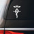 FMA Cross Flamel Sticker Decal Notebook Car Laptop 3.25"x5.5" (White)